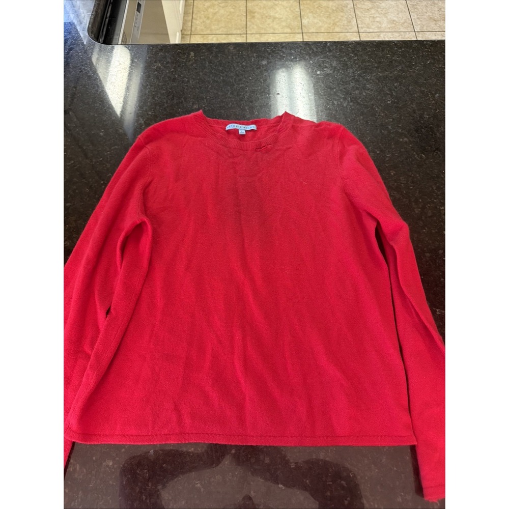 Cashmere Crafter 100% Cashmere Flawed Red Sweater For Sewing Upcycling Reuse